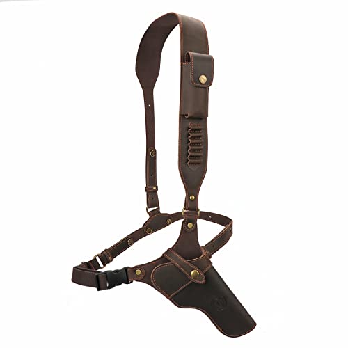 Tourbon Schulterholster aus Leder, verstellbar, für Pistolen, Jagd, Gewehrschlinge, Munitionshalter Tourbon Schulterholster aus Leder, verstellbar, für Pistolen, Jagd, Gewehrschlinge, Munitionshalter von Tourbn