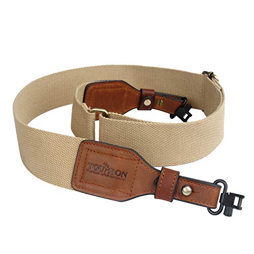 TOURBON 2-Zoll-Baumwolle und Schrotflinte Gewehr Pistole Tragetuch Carry Echtlederarmband TOURBON 2-Zoll-Baumwolle und Schrotflinte Gewehr Pistole Tragetuch Carry Echtlederarmband von TOURBON
