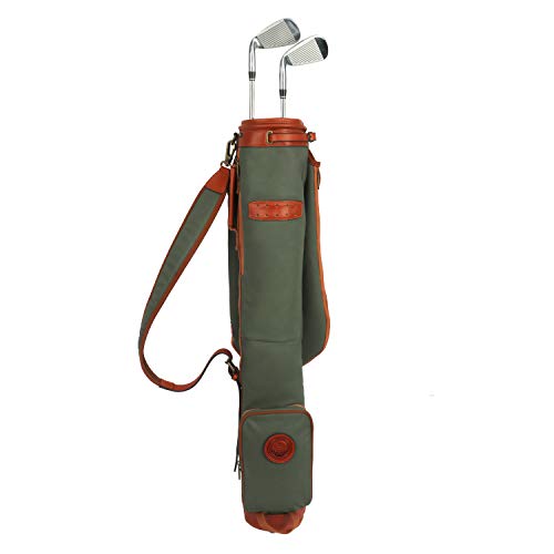 TOURBON Grün wasserdichte Segeltuch-Golfbag für Golfschläger, weicher gepolsterter Schultergurt, 3 Taschen, 3 Divider, geeignet für Erwachsene Golfer (Unisex) TOURBON Grün wasserdichte Segeltuch-Golfbag für Golfschläger, weicher gepolsterter Schultergurt, 3 Taschen, 3 Divider, geeignet für Erwachsene Golfer (Unisex) von TOURBON