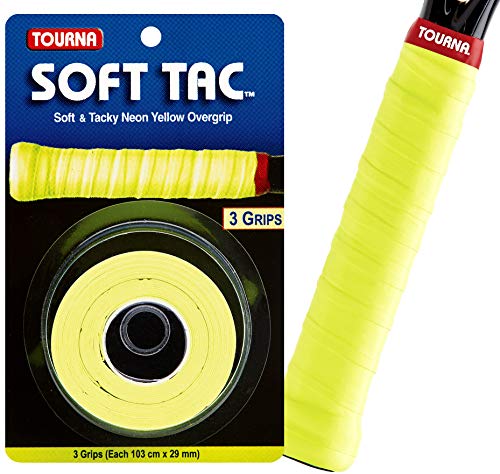 Tourna Neon Yellow Soft Tac Overgrip Wrap, Neongelb von Tourna
