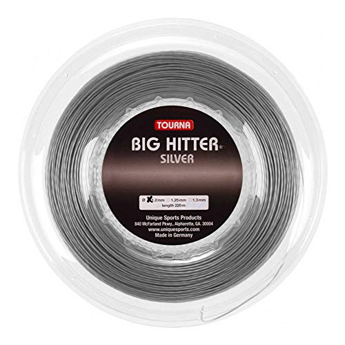 Tourna Unisex – Erwachsene Big Hitter Silver 1,25/220m Tennissaite, Silber, 1.25 Tourna Unisex – Erwachsene Big Hitter Silver 1,25/220m Tennissaite, Silber, 1.25 von Tourna