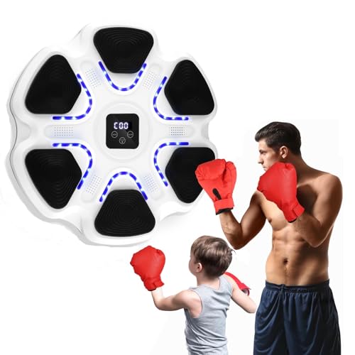 Musik Boxmaschine,Music Boxing Machine mit 2 Paar Boxhandschuhen, Intelligente Bluetooth Musikboxmaschine, 9 Geschwindigkeitsmodi, Elektronische Boxmaschine für Erwachsene und Kinder Weiß Musik Boxmaschine,Music Boxing Machine mit 2 Paar Boxhandschuhen, Intelligente Bluetooth Musikboxmaschine, 9 Geschwindigkeitsmodi, Elektronische Boxmaschine für Erwachsene und Kinder Weiß von Towwoo