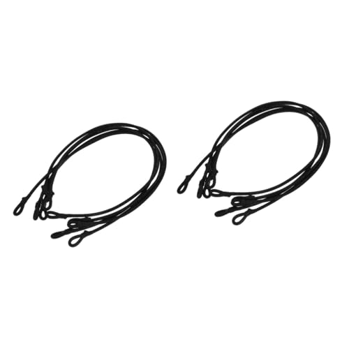 Toyvian 2 Sätze Elastisches Trampolinseil Elastische Schnur Rotierende Wäscheleine Kabelclips Pole Besenhalter Wandhalterung Kugel-Bungee-seile Kabelbinder Black Latex-Seide 5 Stück * 2 von Toyvian