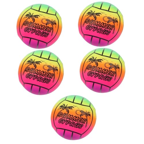 Toyvian 5st Verdickter Regenbogen-PVC-Volleyball-kinder-aufblasspielzeug-lederball Für Innen- Und Außensportgeräte Kleiner Wasserball Outdoor-Ball Sommerball Ballspielzeug Für Erwachsene von Toyvian