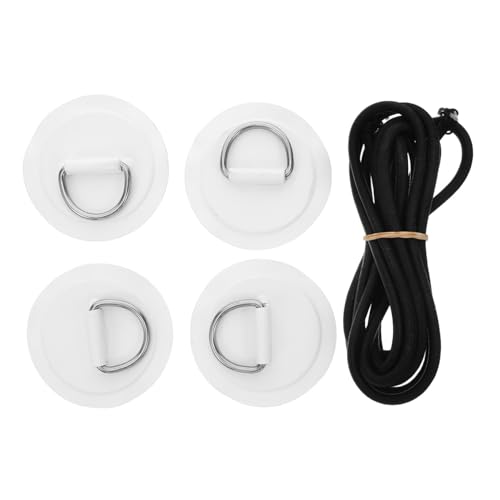 Toyvian Edelstahl D-Ring Patch mit PVC Verstärkung und Elastischem Seil Zubehör für Aufblasbare Paddleboards Kajaks Boote D-Rings zur Befestigung und Stabilitätsverbesserung bei Toyvian Edelstahl D-Ring Patch mit PVC Verstärkung und Elastischem Seil Zubehör für Aufblasbare Paddleboards Kajaks Boote D-Rings zur Befestigung und Stabilitätsverbesserung bei von Toyvian