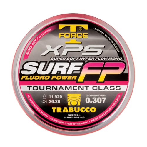 Trabucco Angelschnur Surf Fluoro Pink 0.203 mm 5.42 kg 600 m Fluorine Meer Spinning Surfcasting Bolo von Trabucco