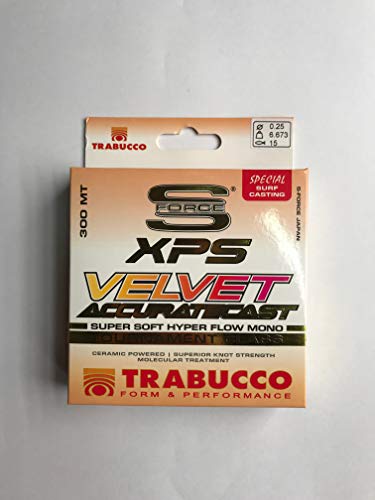 Trabucco Angelschnur Velvet Accurate Cast 300 m 0.25 mm Silikonisiert Meer Spinning Surfcasting Fedeer Bachforelle von Remixon