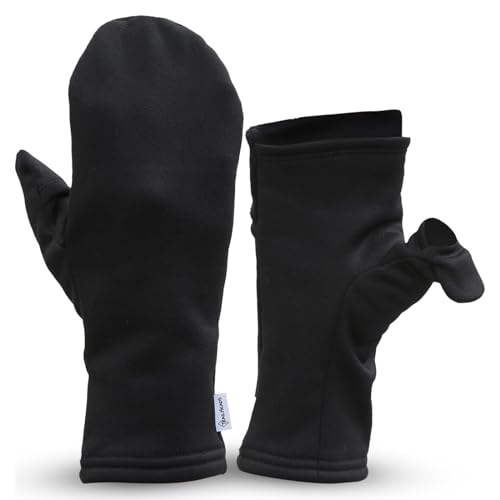 TrailHeads Fingerlose Damen-Fäustlinge – leichter wandelbarer Laufhandschuh - schwarz, mittelgroß TrailHeads Fingerlose Damen-Fäustlinge – leichter wandelbarer Laufhandschuh - schwarz, mittelgroß von TrailHeads