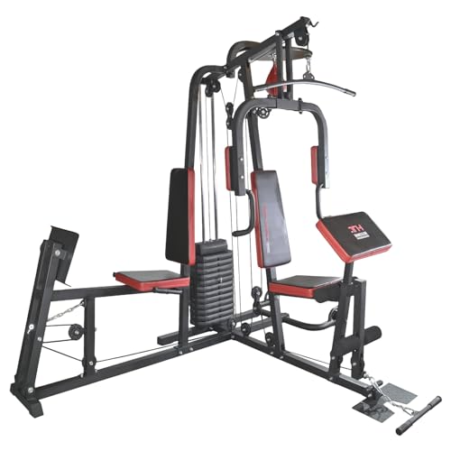 TrainHard® Kraftstation Multistation Fitnessstation inkl. Beinpresse, erweiterbar (optinal): Dipstation, Beinhebe, Sit Up Bank, Stepper, Push Up Bar, Boxsackhalterung, Speedball Plattform. (Kraftstation inkl. Beinpresse + Speedball-Plattform & Push-Up Bar) von Train Hard