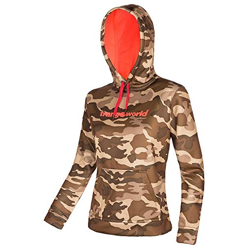 TRANGOWORLD Damen Poppi-P Sweatshirt, braun/Fluorkoralle, M TRANGOWORLD Damen Poppi-P Sweatshirt, braun/Fluorkoralle, M von Trangoworld