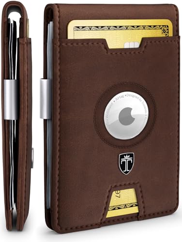 TRAVANDO AirTag* Geldbörse Herren Geldbörse mit Geldklammer Air Tag Brieftasche Kartenhalter RFID Blocking Bifold Geschenke für Männer, Vintage Braun, Geldklammer Geldbörse TRAVANDO AirTag* Geldbörse Herren Geldbörse mit Geldklammer Air Tag Brieftasche Kartenhalter RFID Blocking Bifold Geschenke für Männer, Vintage Braun, Geldklammer Geldbörse von TRAVANDO