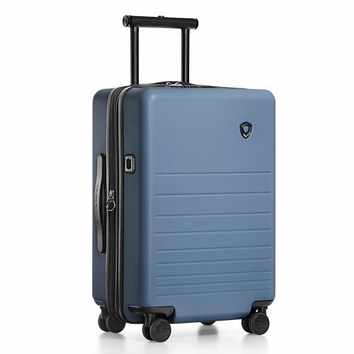 Traveler's Choice Markham Hardside Erweiterbares Gepäck mit doppelten Spinnrädern, Handgepäckkoffer 53,3 cm, TSA-Schloss, 53,3 cm, Marineblau, Carry-On 21-Inch, Markham Hartschalengepäck, erweiterbar, von Traveler's Choice