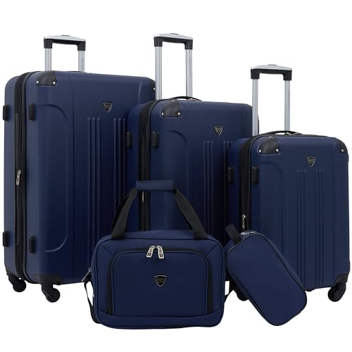 Travelers Club Chicago Hardside Erweiterbare Spinner Gepäckstücke, Marineblau, 5 Piece Set, Chicago Hardside Erweiterbarer Spinner Gepäck von Travelers Club