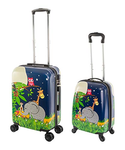 Travelhouse Happy Children Kinder Koffer Elephant ABS Hartschale Reisegepäck Reisetrolley Trolley Kinderkoffer Kindertrolley 27L+ 41L Bordkoffer und Koffer Set Travelhouse Happy Children Kinder Koffer Elephant ABS Hartschale Reisegepäck Reisetrolley Trolley Kinderkoffer Kindertrolley 27L+ 41L Bordkoffer und Koffer Set von Travelhouse
