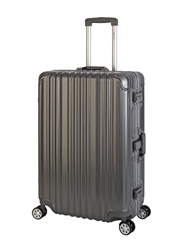 Travelhouse London Koffer Grau L-75cm · Alu-Rahmen · Polykarbonat Hartschale · Trolley Reisekoffer Reisegepäck · 2X TSA Zahlenschloss · 4X Doppelräder · 360° Rollen · Vol. 108L Travelhouse London Koffer Grau L-75cm · Alu-Rahmen · Polykarbonat Hartschale · Trolley Reisekoffer Reisegepäck · 2X TSA Zahlenschloss · 4X Doppelräder · 360° Rollen · Vol. 108L von Travelhouse