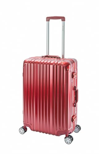 Travelhouse London Koffer Rot M-65cm · Alu-Rahmen · Polykarbonat Hartschale · Trolley Reisekoffer Reisegepäck · 2X TSA Zahlenschloss · 4X Doppelräder · 360° Rollen · Vol. 67L Travelhouse London Koffer Rot M-65cm · Alu-Rahmen · Polykarbonat Hartschale · Trolley Reisekoffer Reisegepäck · 2X TSA Zahlenschloss · 4X Doppelräder · 360° Rollen · Vol. 67L von Travelhouse