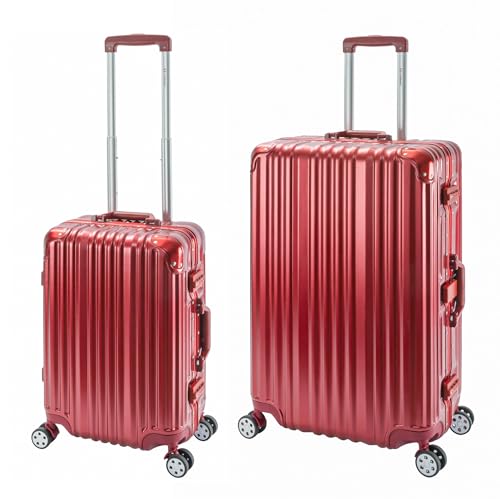 Travelhouse London Koffer Rot S-55cm, L-55cm · 2er-Set · Alu-Rahmen · Polykarbonat Hartschale · Handgepäckkoffer +Reisegepäck Reisetrolley Trolley Reisekoffer · Vol. S-44L · L-108L Travelhouse London Koffer Rot S-55cm, L-55cm · 2er-Set · Alu-Rahmen · Polykarbonat Hartschale · Handgepäckkoffer +Reisegepäck Reisetrolley Trolley Reisekoffer · Vol. S-44L · L-108L von Travelhouse