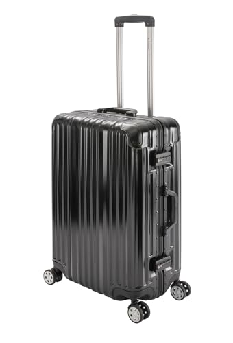 Travelhouse London Koffer Schwarz M-65cm · Alu-Rahmen · Polykarbonat Hartschale · Trolley Reisekoffer Reisegepäck · 2X TSA Zahlenschloss · 4X Doppelräder · 360° Rollen · Vol. 67L Travelhouse London Koffer Schwarz M-65cm · Alu-Rahmen · Polykarbonat Hartschale · Trolley Reisekoffer Reisegepäck · 2X TSA Zahlenschloss · 4X Doppelräder · 360° Rollen · Vol. 67L von Travelhouse