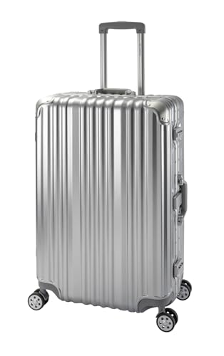 Travelhouse London Koffer Silber L-75cm · Alu-Rahmen · Polykarbonat Hartschale · Trolley Reisekoffer Reisegepäck · 2X TSA Zahlenschloss · 4X Doppelräder · 360° Rollen · Vol. 108L Travelhouse London Koffer Silber L-75cm · Alu-Rahmen · Polykarbonat Hartschale · Trolley Reisekoffer Reisegepäck · 2X TSA Zahlenschloss · 4X Doppelräder · 360° Rollen · Vol. 108L von Travelhouse