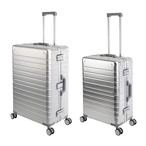 Travelhouse Oslo Alu Reisekoffer Silber M-65cm & L-75cm Hartschalenkoffer Reise Trolley Koffer Set Travelhouse Oslo Alu Reisekoffer Silber M-65cm & L-75cm Hartschalenkoffer Reise Trolley Koffer Set von Travelhouse