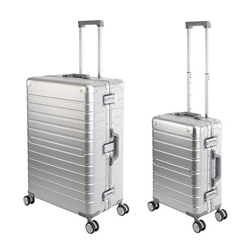 Travelhouse Oslo Alu Reisekoffer Silber S-55cm & L-75cm Hartschalenkoffer Reise Trolley Koffer Set Travelhouse Oslo Alu Reisekoffer Silber S-55cm & L-75cm Hartschalenkoffer Reise Trolley Koffer Set von Travelhouse