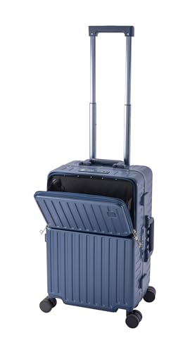 Travelhouse Roma Handgepäck Koffer mit USB Anschluss, Getränkehalter, Alu-Rahmen, PC Hartschale, Trolley, Bordkoffer Rollkoffer Cabin Case 55x35x23 cm, Blau Travelhouse Roma Handgepäck Koffer mit USB Anschluss, Getränkehalter, Alu-Rahmen, PC Hartschale, Trolley, Bordkoffer Rollkoffer Cabin Case 55x35x23 cm, Blau von Travelhouse