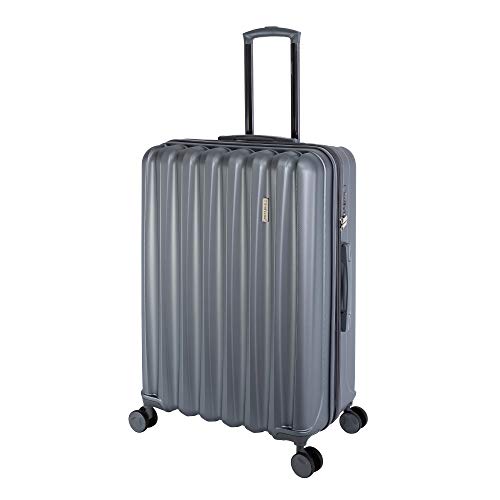 Travelhouse %Sale Porto - Hartschalen-Koffer Koffer Trolley Rollkoffer Reisekoffer Erweiterbar Vergrößerbares Gepäck, 4 Rollen, 76 cm, 105 Liter, Grau Travelhouse %Sale Porto - Hartschalen-Koffer Koffer Trolley Rollkoffer Reisekoffer Erweiterbar Vergrößerbares Gepäck, 4 Rollen, 76 cm, 105 Liter, Grau von Travelhouse