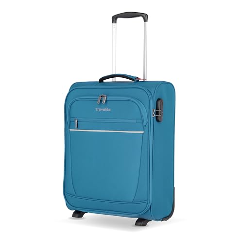 travelite 2 Rad Handgepäck Koffer mit Schloss erfüllt IATA Bordgepäck Maß, Gepäck Serie CABIN: Kompakter Weichgepäck Trolley, 52 cm, 39 Liter von Travelite