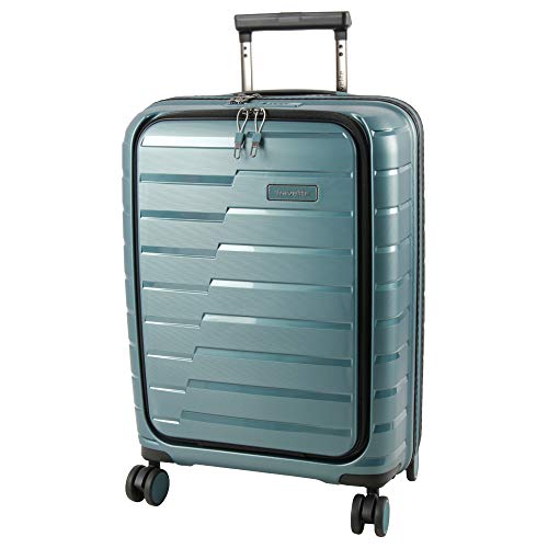 Travelite 4-Rad Handgepäck Koffer mit Vortasche erfüllt IATA-Bordgepäckmaß, Gepäck Serie AIR Base: Funktionaler Hartschalen Trolley im coolen Look, 075346-25, 55 cm, 43 Liter, eisblau Travelite 4-Rad Handgepäck Koffer mit Vortasche erfüllt IATA-Bordgepäckmaß, Gepäck Serie AIR Base: Funktionaler Hartschalen Trolley im coolen Look, 075346-25, 55 cm, 43 Liter, eisblau von Travelite