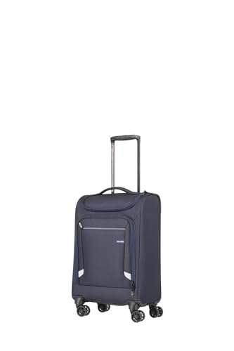 Travelite Bordtrolley Handgepäck Koffer mit Toploader Funktion, 4 Rollen, Cabin, Weichgepäck Trolley klein mit Kantenschutz, 55cm, 31 Liter von Travelite