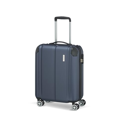 travelite 4-Rad Handgepäck Koffer erfüllt IATA Bordgepäckmaß, Gepäck Serie CITY: Robuster Hartschalen Trolley mit kratzfester Oberfläche, 55 cm, 40 Liter von Travelite