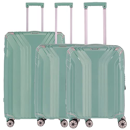 Travelite Elvaa - 4-Rollen-Trolley Set 3 tlg. seegrün von Travelite