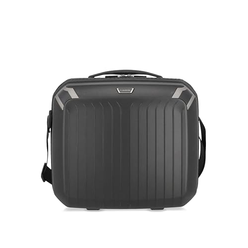 Travelite Handgepäck Kosmetikkoffer Hartschale nachhaltig, ELVAA, Beautycase mit recyceltem Innenfutter, Aufsteckfunktion, 36 cm, 20 Liter von Travelite