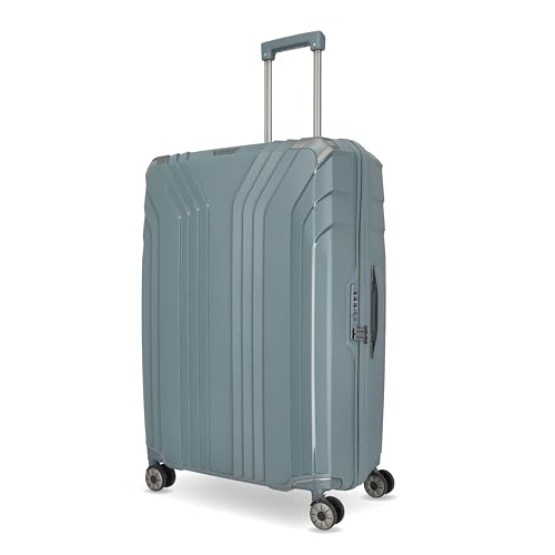 Travelite Hartschalenkoffer groß nachhaltig, 4 Rollen, ELVAA, Trolley mit recyceltem Innenfutter, TSA Schloss, 76 cm, 102 Liter von Travelite