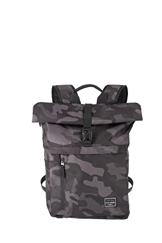 travelite Handgepäck Rucksack mit Laptop Fach 15,6 Zoll, Gepäck Serie BASICS Daypack Rollup: Praktischer Rucksack mit Rollup Funktion, 60 cm, 35 Liter, 800 Gramm von Travelite