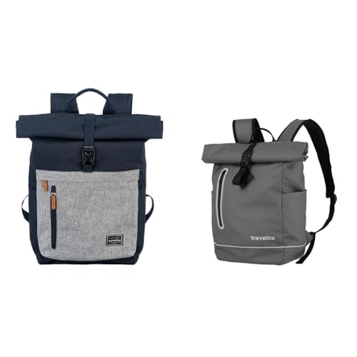 Travelite Handgepäck Rucksack mit Laptop Fach 15,6 Zoll & BASICS Rucksack aus wasserfestem Material, Schulrucksack aus Polyester mit Reflektoren + Roll-Up Verschluss, 400g, 48 cm, 19 Liter Travelite Handgepäck Rucksack mit Laptop Fach 15,6 Zoll & BASICS Rucksack aus wasserfestem Material, Schulrucksack aus Polyester mit Reflektoren + Roll-Up Verschluss, 400g, 48 cm, 19 Liter von Travelite