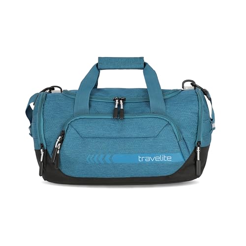 travelite Reisetasche Größe S Handgepäck, Gepäck Serie KICK OFF: Praktische kleine Reisetasche für Urlaub und Sport, 40 cm, 23 Liter, Petrol von Travelite