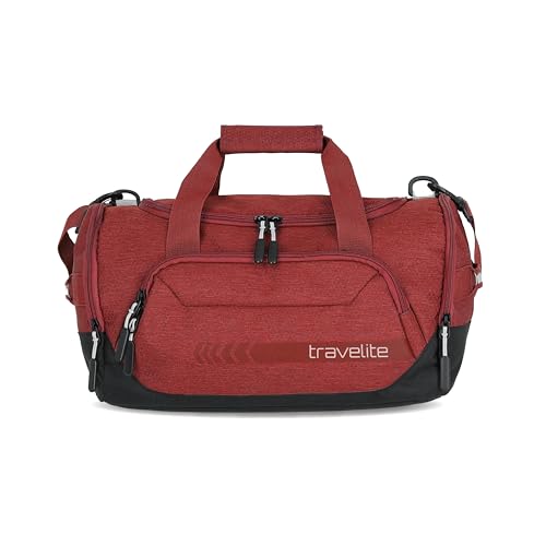 Travelite Reisetasche Größe S Handgepäck, Gepäck Serie KICK OFF: Praktische kleine Reisetasche für Urlaub und Sport, 006913-10, 40 cm, 23 Liter, Rot von Travelite