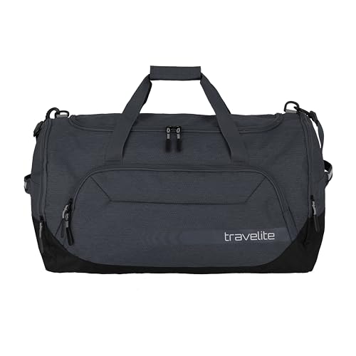 travelite große Reisetasche Größe L, Gepäck Serie KICK OFF: Praktische Reisetasche für Urlaub und Sport, 60 cm, 73 Liter, D'anthrazit von Travelite