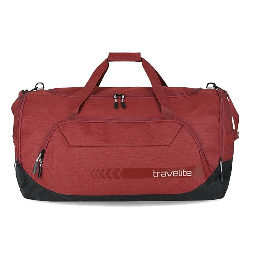 travelite große Reisetasche Größe XL, Gepäck Serie KICK OFF: Praktische Reisetasche für Urlaub und Sport, 70 cm, 120 Liter, Rot von Travelite