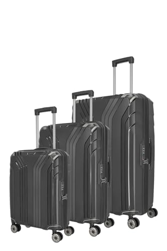 Travelite 4-Rad Kofferset 3-teilig Hartschale mit recyceltem Innenfutter, Größen L/M/S, Gepäck Serie ELVAA: Stylische Trolleys mit Schutzecken + TSA Schloss Travelite 4-Rad Kofferset 3-teilig Hartschale mit recyceltem Innenfutter, Größen L/M/S, Gepäck Serie ELVAA: Stylische Trolleys mit Schutzecken + TSA Schloss von Travelite