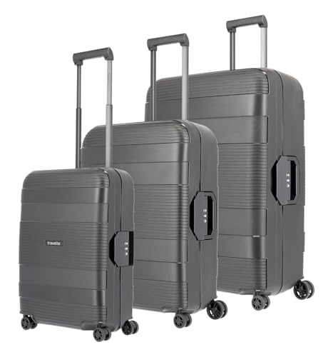Travelite Korfu 4-Rollen Trolley-Set 3tlg S-M-L Schwarz Travelite Korfu 4-Rollen Trolley-Set 3tlg S-M-L Schwarz von Travelite
