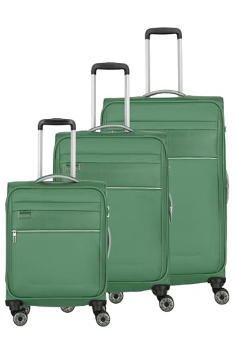 Travelite Kofferset 3 teilig Weichschale 4 Rollen, Größen S-M-L, nachhaltig, MIIGO, Reisegepäck Set aus recyceltem Material, TSA Schloss, Koffer Größen L + M erweiterbar Travelite Kofferset 3 teilig Weichschale 4 Rollen, Größen S-M-L, nachhaltig, MIIGO, Reisegepäck Set aus recyceltem Material, TSA Schloss, Koffer Größen L + M erweiterbar von Travelite
