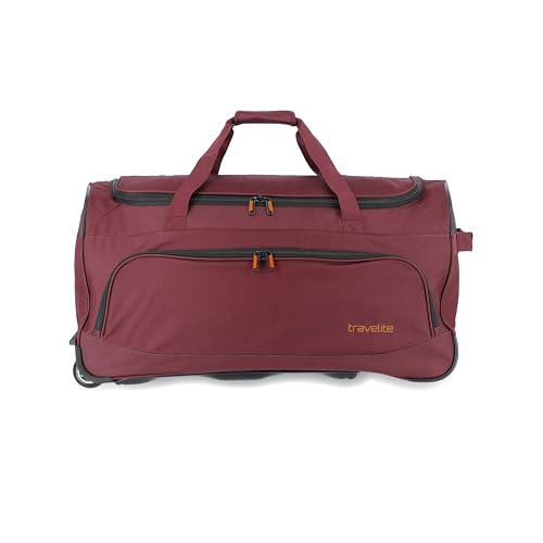 travelite 2-Rad Trolley Reisetasche Größe L, Gepäck Serie BASICS FRESH: Weichgepäck Reisetasche mit Rollen im sportlichen Design, 71 cm, 89 Liter von Travelite