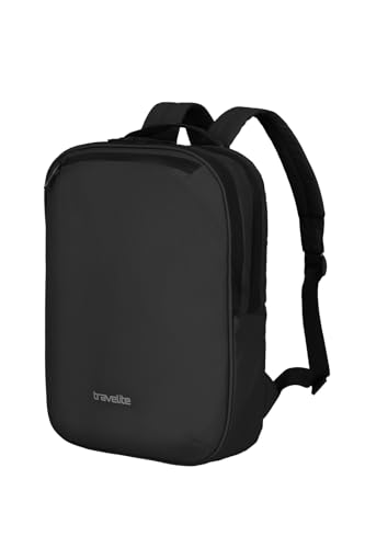 travelite Handgepäck Rucksack, Laptopfach 13 Zoll, wasserabweisender Tagesrucksack mit Aufsteckfunktion, 40 cm, 12 Liter, 400 Gramm von Travelite