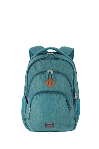 travelite Rucksack Handgepäck mit Laptop Fach 15,6 Zoll, Gepäck Serie BASICS Daypack Melange: Modischer Rucksack in Melange Optik, 45 cm, 22 Liter von Travelite