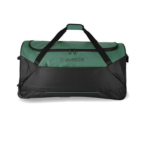 travelite Trolley Reisetasche mit Rollen aus wasserabweisendem Material, Basics Weichgepäck Rolltasche mit großem Hauptfach, 71 cm, 97 Liter von Travelite