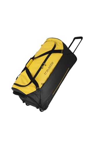 travelite Trolley Reisetasche mit Rollen aus wasserabweisendem Material, Basics Weichgepäck Rolltasche mit großem Hauptfach, 71 cm, 97 Liter von Travelite