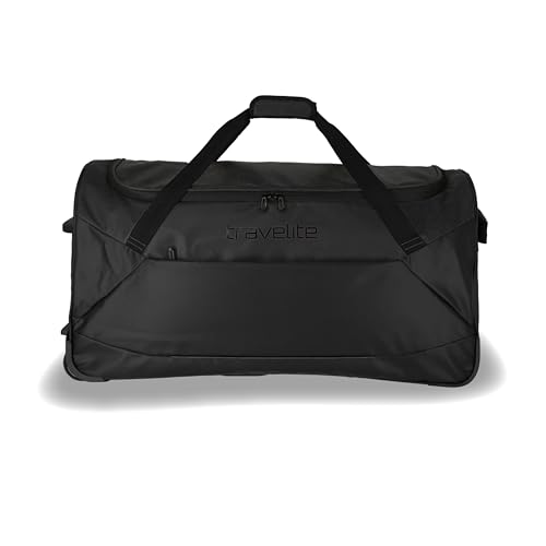 travelite Trolley Reisetasche mit Rollen aus wasserabweisendem Material, Basics Weichgepäck Rolltasche mit großem Hauptfach, 71 cm, 97 Liter von Travelite