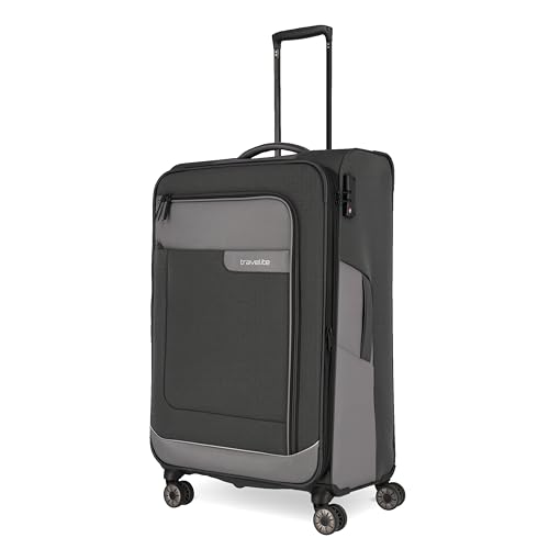 Travelite 4-Rad Koffer Größe L Weichschale aus recyceltem Material, Gepäck Serie VIIA: Trolley mit Dehnfalte + Kantenschutz, 77 cm, 91-103 Liter Travelite 4-Rad Koffer Größe L Weichschale aus recyceltem Material, Gepäck Serie VIIA: Trolley mit Dehnfalte + Kantenschutz, 77 cm, 91-103 Liter von Travelite